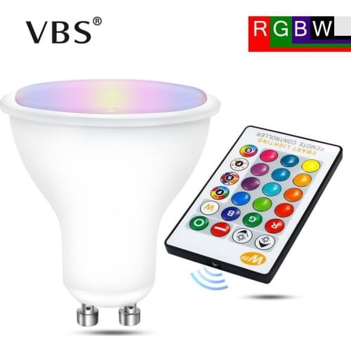 8W GU10 RGB Led Bulb Lamp RGBW RGBWW With IR Remote Control 16 Colors Changeable Holiday Lighting Decor GU10 Spotlight