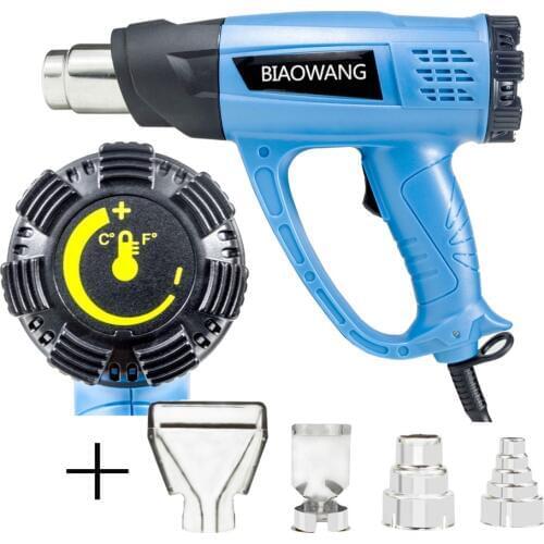 Thermal blower hair dryer for soldering of microcircuits temperaure adjustable hot air gun for heat shrink home DIY