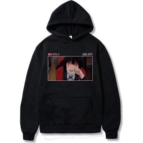 Jabami Yumeko Hoodie Kakegurui Jabami Yumeko Anime Women/Men Long Sleeved Streetwear Hoody Pullover Harajuku