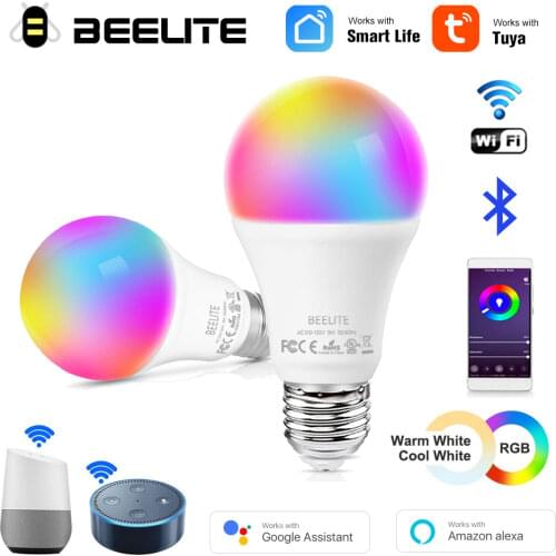 Beelite Smart Life LED Wifi Smart Bulb 9W E27 B22 Base Dimmable Magic Lamp Supports Alexa Google Assisitant Voice Control