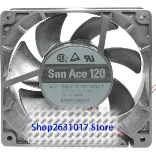 San Ace 120 9GH1212C4D07 12025 12V 0.21A projector cooling fan
