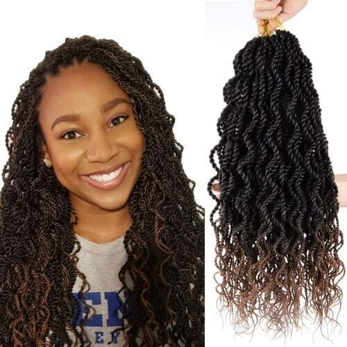 Wavy crochet braids senegalese twists 18 inch ombre senegalese twist crochet hair curly ends