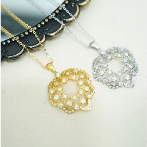 S.EAST SUN S925 silver lace hollowed out pendant womens wedding fashion jewelry party gift Italian craft