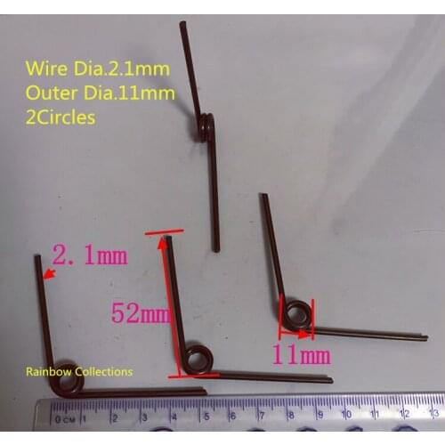3Pcs/lot 2.1*11mm*2circles Steel Big Torsion Spring Hardware DIY Tools Free shipping