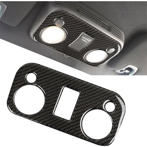 ABS Car Carbon Fiber Roof Reading Light Panel Interior Moulding Cover For Ford Mustang 2015 2016 2017 2018 2019