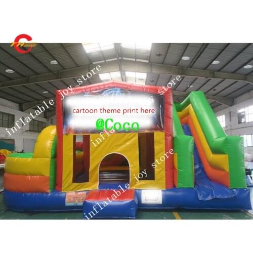 Free sea shipping/cnf terms,7x6m commercial Inflatable jumping castle ,kids bounce house trampoline obstacle course