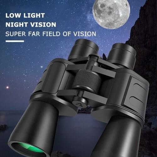 HD High Magntfication Binoculars Milttary Quality Powerful 20X50 BAK4 Optical Prism Night Vision for Camping Hunting Concert