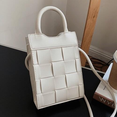 Brand Designer Small Crossbody Bags for Woman Fashion Weave Shoulder Bag Female Handbags Vintage Messenger Bag for Girls Sac