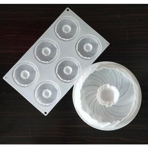 DIY Spiral Cake Silicone Mold Bakeware Baking Tools 3D Bread Pastry Mould Pizza pan Mould