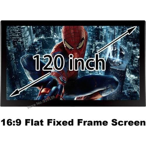 Bright Image 3D Cinema Projector Screen 120 Inch 16:9 Fixed Frame Projection Screens Good Using For Conference Room Office