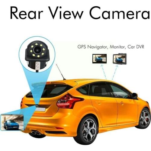 Single Camera 8 Lights Car Rear View 18.5mm Night Reversing Waterproof Reversing Monitor Camera Parking A3I4
