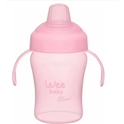 Colorful Baby Drirnkware Education Bottle- Non-Spill Glass with Handle 240 ML