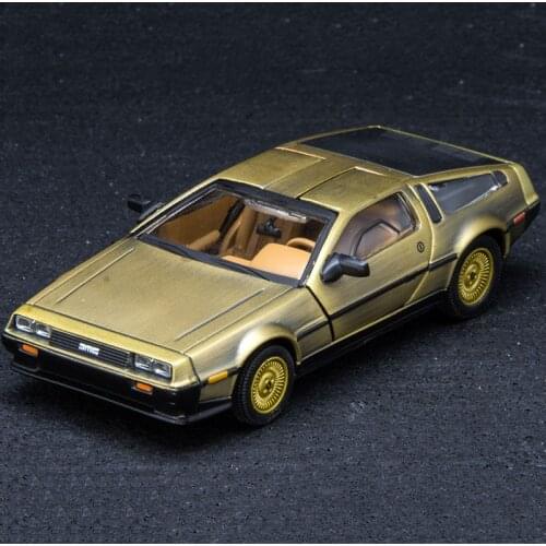 Diecast Model 1/43 Scale Metal Alloy CarTime Machine DeLorean DMC-12 Model Toy Back To The Future Decoration Souvenir Ornaments