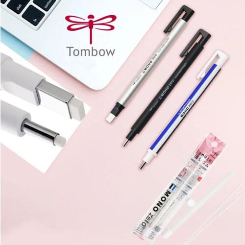 1Pcs Tombow MONO Ultra-fine Pen Type Mechanical Push-type Eraser with Less Fine Chipping Square Head Round Head