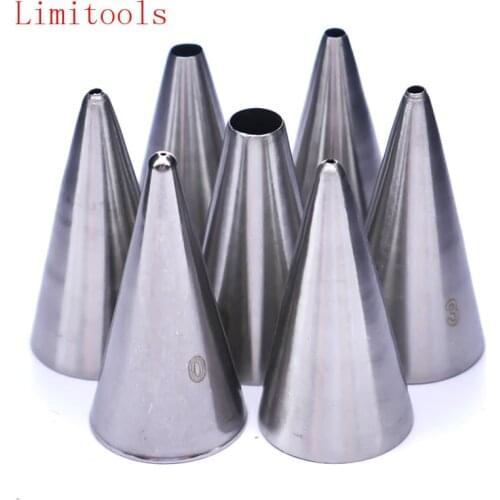 7PCS Confectionery DIY Stainless Steel Icing Piping Nozzles Pastry Tips Fondant Cup Cake Baking Cake decorator Tools