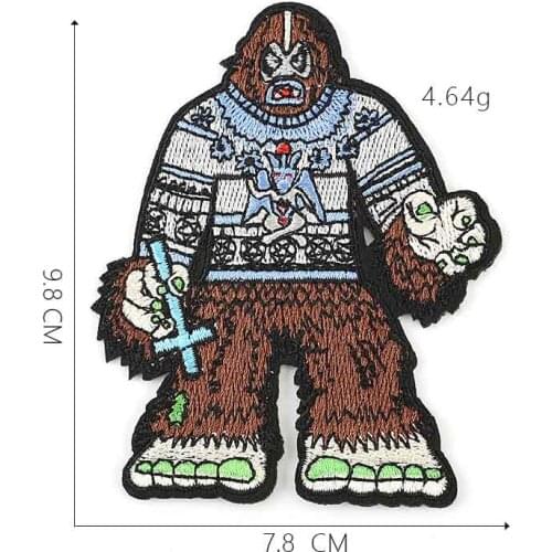 Big Foot Man Iron On Embroidered Clothes Patches For Clothing Stickers Garment Wholesale