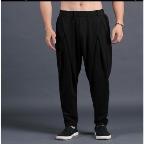 S-5xl 2020 New Harem Pants Mens Fashion Tide Casual Loose Plus Size Trousers Big Crotch Pants Draped Wide Leg Pants Costumes