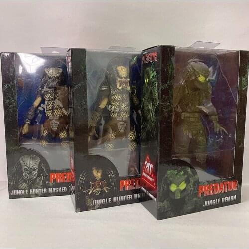 Jungle Hunter Predator Hunter Unmasked Masked Demon Action Figure Aliens vs Predator 30th Anniversary Collection Model Alien Toy