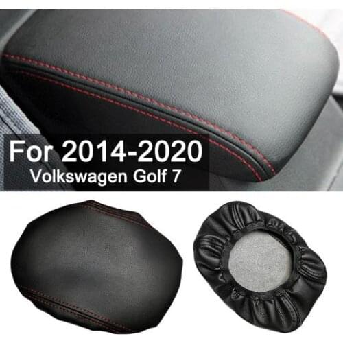 For Volkswagen Golf 7 (2014-2019 ) Customzied Microfibre Leather Center Armrest protect Cover car interior Direct installation