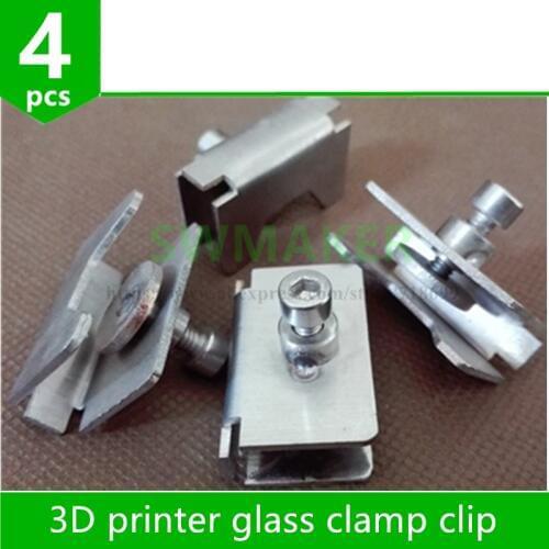 SWMAKER 4pcs 3D printer Special heated bed glass clamp clip Stainless steel clip for Reprap 3D printer accessories parts