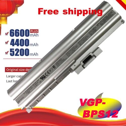 Sliver 10.8v 5200mah New VGP-BPS12 Laptop Battery for SONY Vaio S VGN-Z15N VGN-Z17N VGN-Z25 VGN-Z37D VGP-BPL12