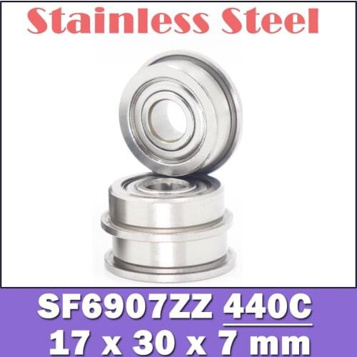 SF6903ZZ Flange Bearing 17x30x7 mm 5PCS Double Shielded Stainless Steel Flanged SF6903 Z ZZ Ball Bearings SF6903Z