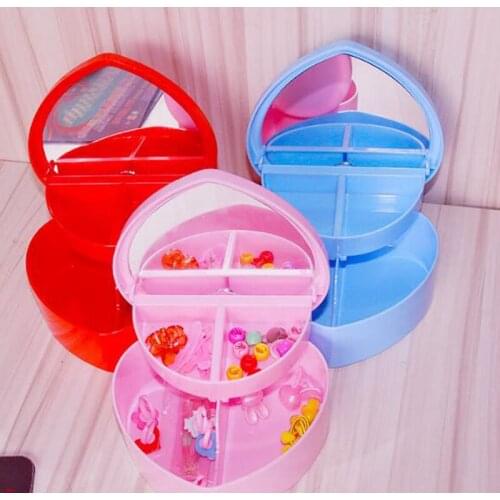 New jewelry box hair jewelry DIY handmade love storage box little girl child makeup sundries headdress gift box children jewelry