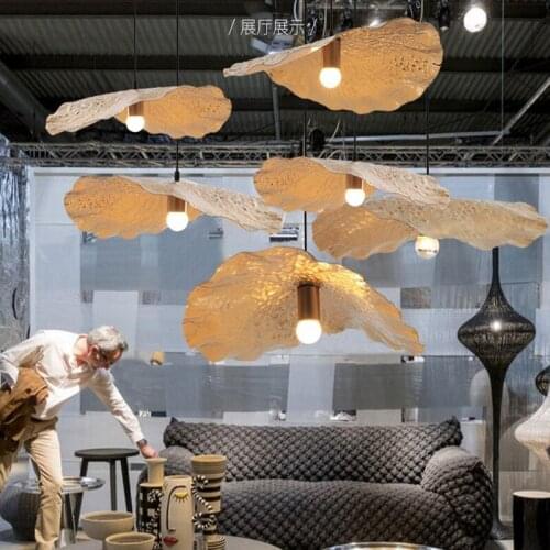 Led lotus leaf chandelier for living room decoration of European modern dining room metal lamp dining room bar Chandelier