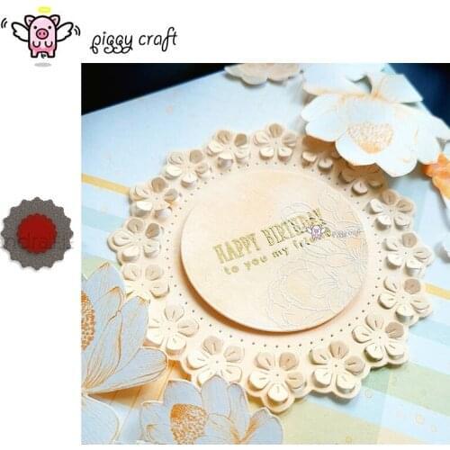 Piggy Craft metal cutting dies cut die mold New Flower plate frame Scrapbook paper craft knife mould blade punch stencils dies