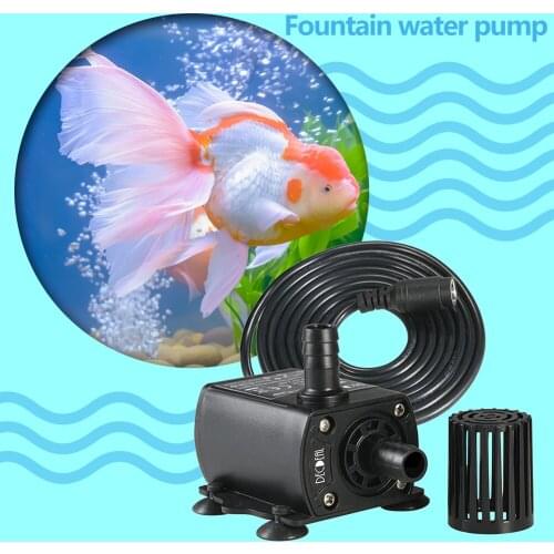 400L/h Flow Rate Water Pump DC 12V 6W Ultra-quiet Brushless Motor Pump Submersible Fountain Aquarium Circulating Water Pump