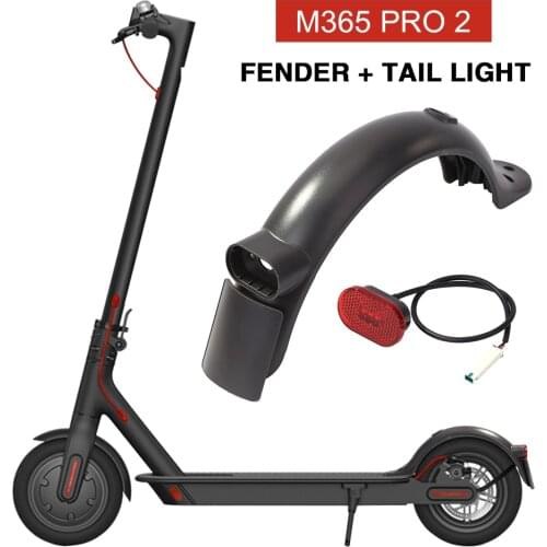 European 2th Fender for Xiaomi Scooter M365 1S Pro/ Pro 2 Rear Mudguard Taillight Brake Taillight License Plate Parts