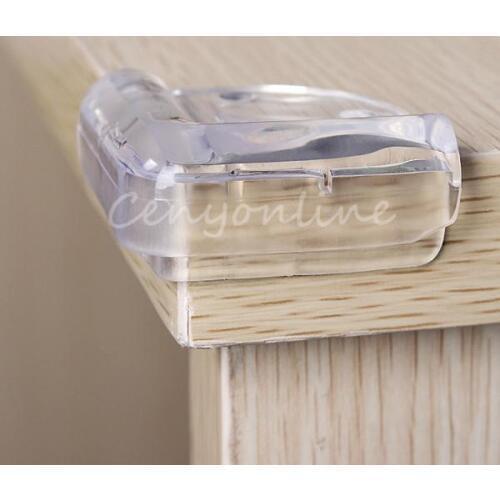 8pcs/lot Baby Safety Corner Protector L Right Angle Baby Safe Corner For Desk Cushion Plastic Table Edging Guard Cover Guards