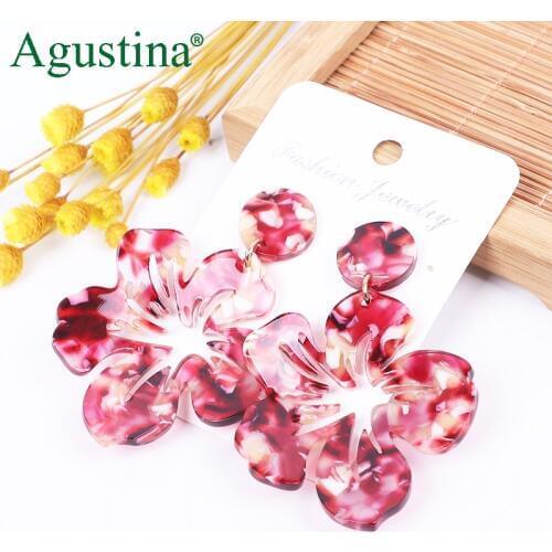 Agustina2020 Flower Earrings Women Dangle Fashion Earrings Jewelry Girls Drop Earrings Cute Earring Small Earings Wholesale Boho