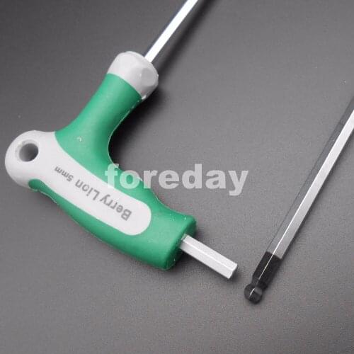 1PC X 5MM T-Handle Hex Allen Keys Metric Wrench M5 7-Handle spanner Ball end 7-Shape HQ NEW *BT791