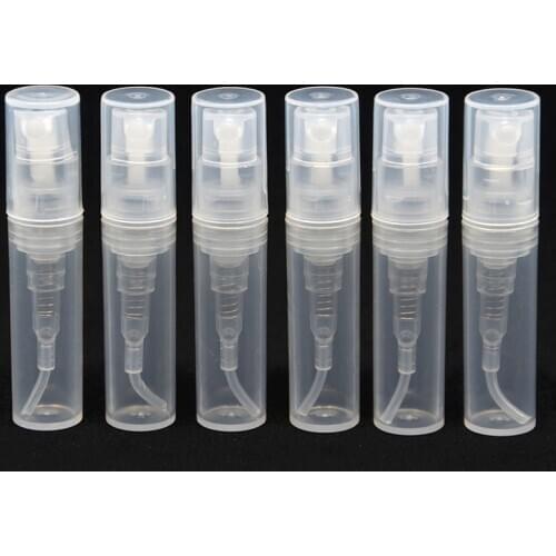 10Pcs 2ml Portable Mini Perfume Bottle Plastic Empty Sample Bottle Cosmetics Bottled Toner Spray Bottle Nebulizer