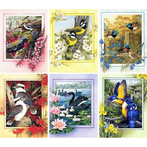 5D DIY Diamond Painting Bird Square Rhinestone Embroidery Rhinestone Mosaic Picture Cross Stitch Home Decoration Gift Sticker