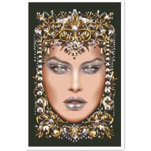 April-Diamond cross stitch package women beauty 18ct 14ct 11ct cloth cotton silk thread embroidery DIY handmade needlework