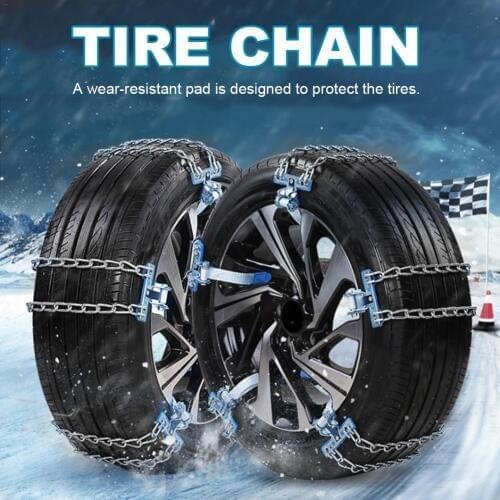 Car Tyre Winter Roadway Safety Tire Snow Adjustable Anti-skid Safety Double Snap Skid Wear-resistant Steel Wheel Chains