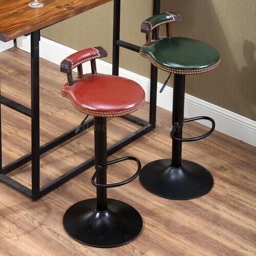 American wrought iron bar chair retro bar chair lift home high stool bar high stool continental rotating bar stool