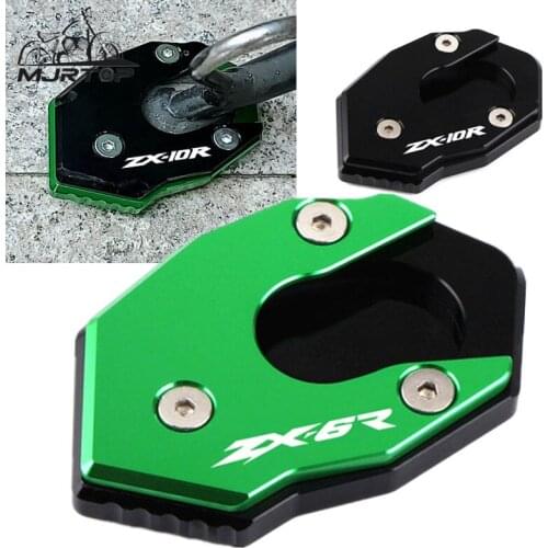 Motorcycle Foot Side Stand Pad Enlargement Plate Kickstand Extension For Kawasaki ZX6R zx-6r 2009-2014 ZX10R zx-10r 2008-2016