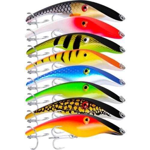 1pcs 145mm 44g Big Pencil Fishing Lure 2/0# Treble Hooks Crankbait Wobbler Artificial Hard Bait 3D Eyes Fishing Tackle Pesca