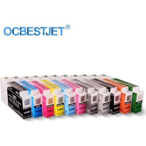 11Colors/Set T5961-T5969 T596A T596B Compatible Ink Cartridge Filled With Pigment Ink For Epson Stylus Pro 7900 9900 350ML/PC