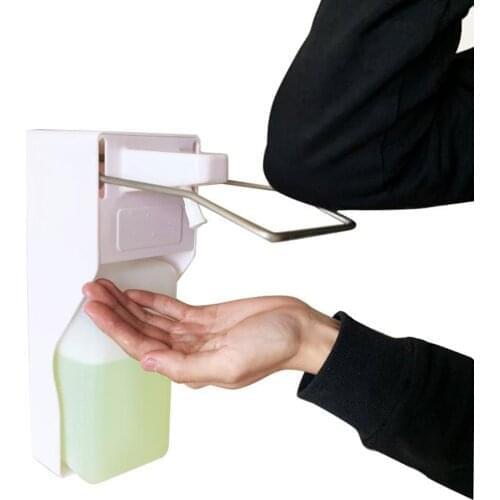 Soap Dispenser Manual Elbow Press Spraying Liquid Soap Dispenser Bottle Wall Mounted Disinfectant Dispenser For Home Chicken