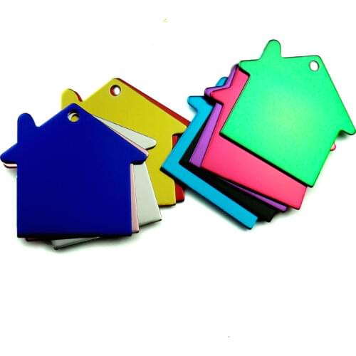 Wholesale 100pcs Aluminum Custom Pet Dog Name Tag Personalized Engraved Pet ID Tags Dogs Cat ID Tags Engeraved For Dog Cat Name