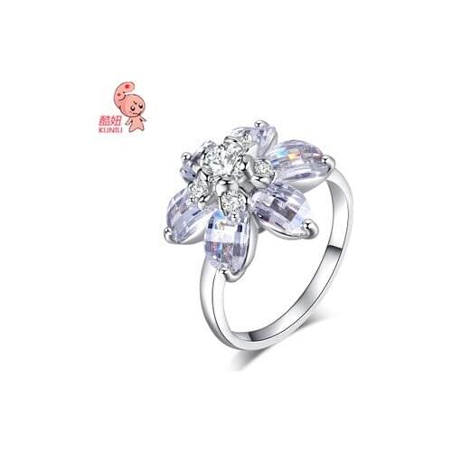 Kuniu finger ring for women zircon metal material exquisite lovely style friend lover new year gifts