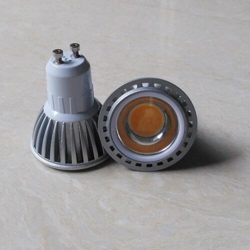 High bright GU10 COB 5W Warm white LED spotlight lamp 85-265V hotel light home light lamp replace 50W halogen bulb