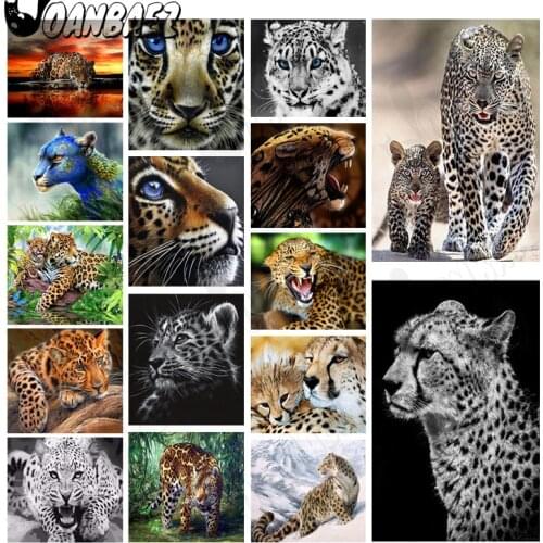 Forest Carnivore Leopard Diamond Painting 5D Diy Wall Art Fierce Leopard Sticker Diamond Embroidery Inlaid Room Decoration Gift