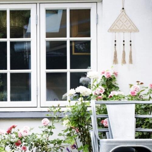 Macrame Wall Hanging with Wood Bead, Bohemian Chic Style, Mandala,Tassels, Home Decor, Farm House, Dormitory