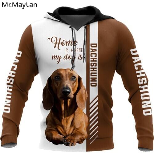 Animal Dog Dachshund Mens Hoodie 3D Printed Jacket Men Women Harajuku Style Hoodies Ropa Casual Streetwear Sweatshirt Drop ship