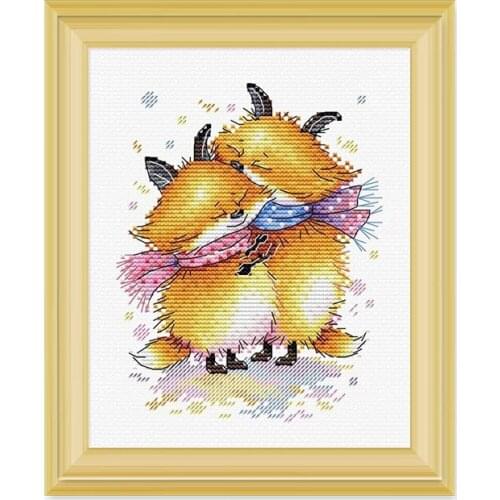 Fishxx precision printing kit A3234 loving little fox home hand sewing hanging pictures